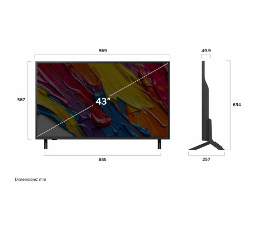 Телевизор Q-NED 43" LG 43QNED82A6B.ARUG