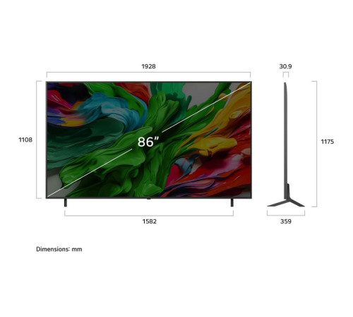 Телевизор Q-NED 86" LG 86QNED86A6A.ARUG