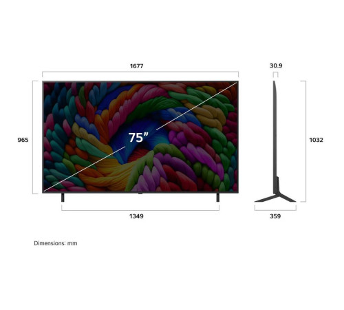 Телевизор NANO LED 75" LG 75NANO90A6B.ARUG