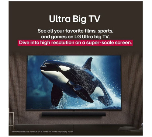 Телевизор NANO LED 75" LG 75NANO90A6B.ARUG