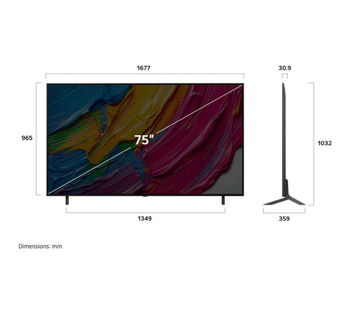 Телевизор Q-NED 75" LG 75QNED80A6A.ARUG