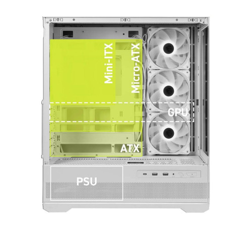 Корпус MSI MAG PANO 110R PZ, белый