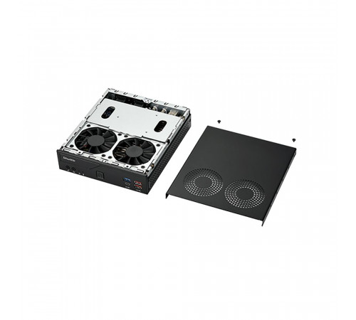 Платформа мини ПК Shuttle DH770, LGA1700 CPU/2 x DDR5 SODIMM/HDMI 2.0x2+ DisplayPortx2/120w PSU/VESA/черный