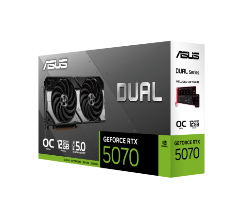 Видеокарта ASUS RTX5070 DUAL OC 12GB, GDDR7/192-bit