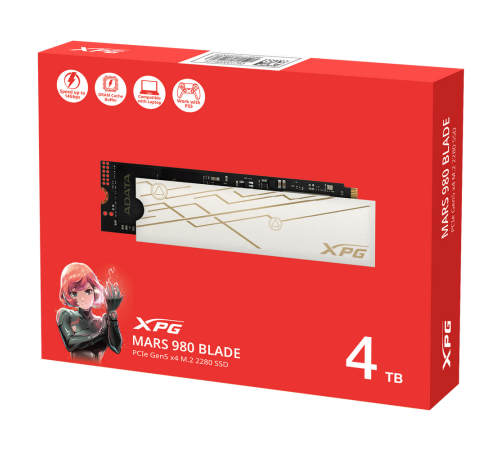 Твердотельный накопитель XPG MARS 980 BLADE, 4TB , M.2(22x80mm)