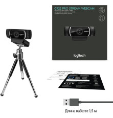 Веб-камера Logitech C922 Pro Stream, черный