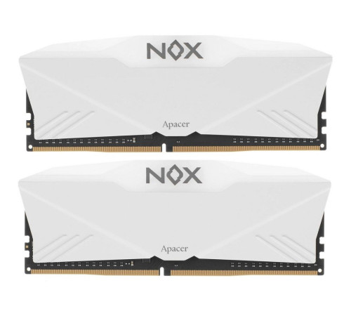 Модуль оперативной памяти Apacer 16GB NOX RGB WHITE AURA2 DDR4 3200Mhz DIMM w/HS, kit 2x8GB CL16, 1.35V
