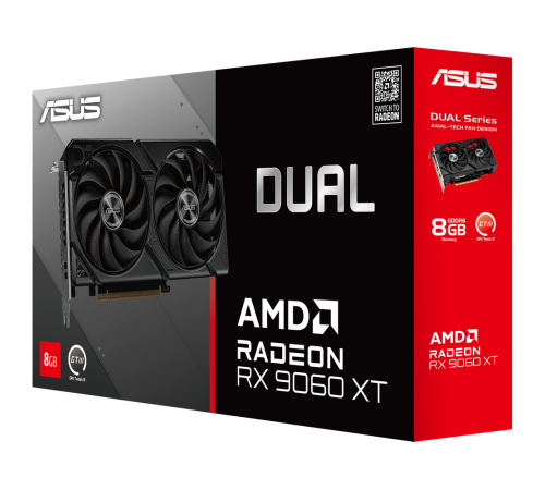 Видеокарта ASUS DUAL-RX9060XT-8G 8GB, GDDR6/128-bit
