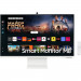 Монитор 32" SAMSUNG S32DM801UI Smart дисплей M8 M80D UHD White (VA, 3840x2160, HDMI+Type C, USB Hub, 4 ms, 178°/178°, 400 cd/m, 3000:1, 60Hz, Spk, Cam, Pivot)