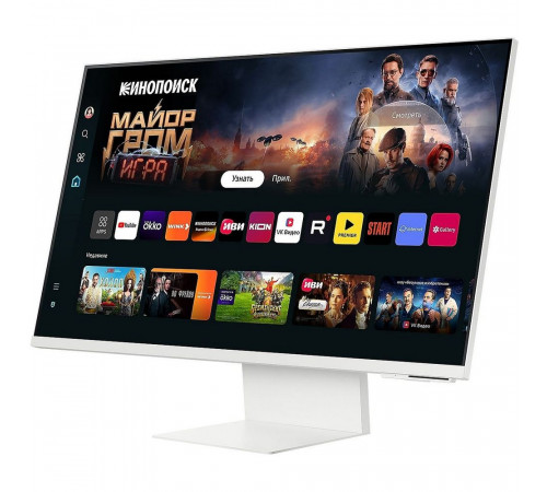 Монитор 32" SAMSUNG S32DM801UI Smart дисплей M8 M80D UHD White (VA, 3840x2160, HDMI+Type C, USB Hub, 4 ms, 178°/178°, 400 cd/m, 3000:1, 60Hz, Spk, Cam, Pivot)