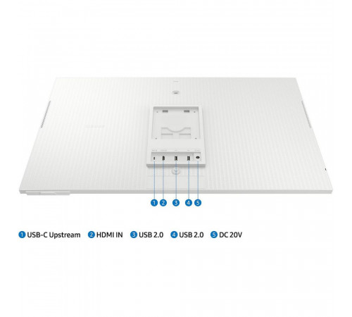 Монитор 32" SAMSUNG S32DM801UI Smart дисплей M8 M80D UHD White (VA, 3840x2160, HDMI+Type C, USB Hub, 4 ms, 178°/178°, 400 cd/m, 3000:1, 60Hz, Spk, Cam, Pivot)