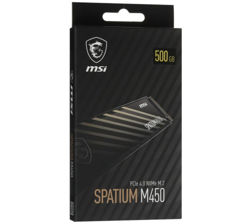 Твердотельный накопитель MSI SPATIUM M450 V1, 500GB, M.2(22x80mm)