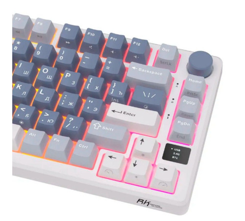 Клавиатура беспроводная игровая Royal Kludge RK-M75, голубой