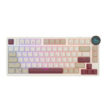 Клавиатура беспроводная игровая Royal Kludge RK N80, бежевый/розовый