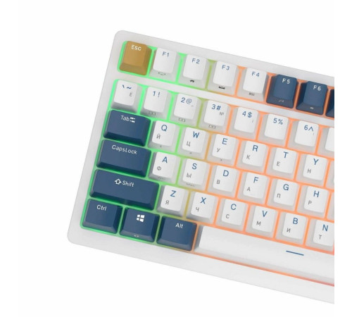 Клавиатура беспроводная игровая Royal Kludge RK98, голубой