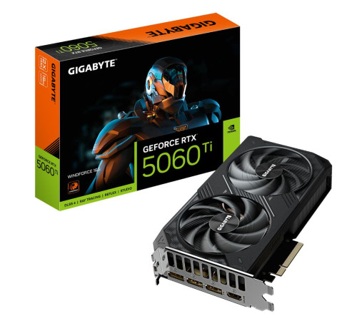 Видеокарта Gigabyte RTX5060Ti WINDFORCE 16GB, GDDR7/128-bit