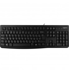 Клавиатура Logitech K120, офисная, 104 клавиши, защита от воды, USB, 1.5 м, черный, RTL