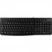 Клавиатура Logitech K120, офисная, 104 клавиши, защита от воды, USB, 1.5 м, черный, RTL