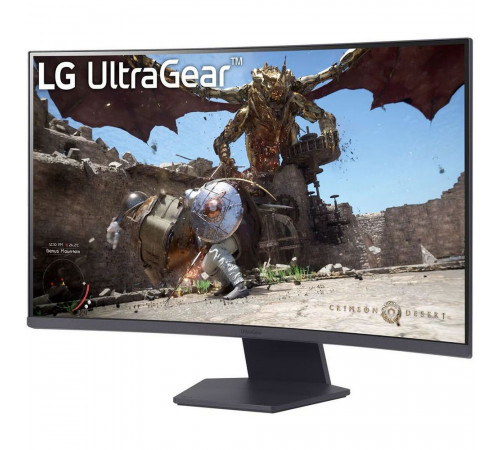 Монитор 31.5" LG 32GS60QC-B Black (VA, 2560x1440, HDMI+HDMI+DP, 1 ms, 178°/178°, 300 cd/m, 3000:1, 180Hz, Curved 1000R)