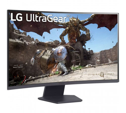 Монитор 31.5" LG 32GS60QC-B Black (VA, 2560x1440, HDMI+HDMI+DP, 1 ms, 178°/178°, 300 cd/m, 3000:1, 180Hz, Curved 1000R)