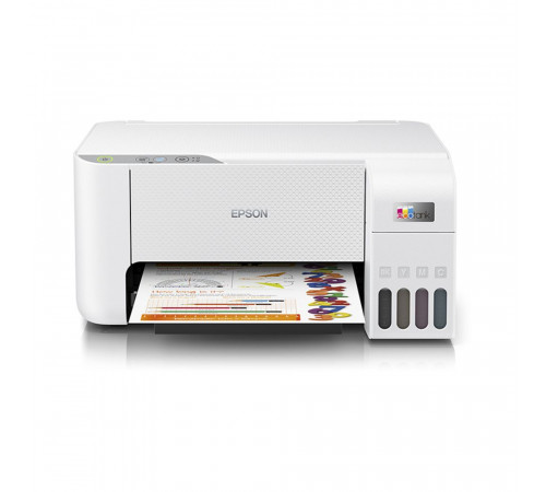 МФУ струйное Epson L3216, A4, цветная печать, 5 стр/мин, 5760x1440 dpi, USB/СНПЧ, белый корпус (C11CJ68518)