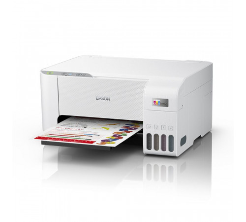 МФУ струйное Epson L3216, A4, цветная печать, 5 стр/мин, 5760x1440 dpi, USB/СНПЧ, белый корпус (C11CJ68518)