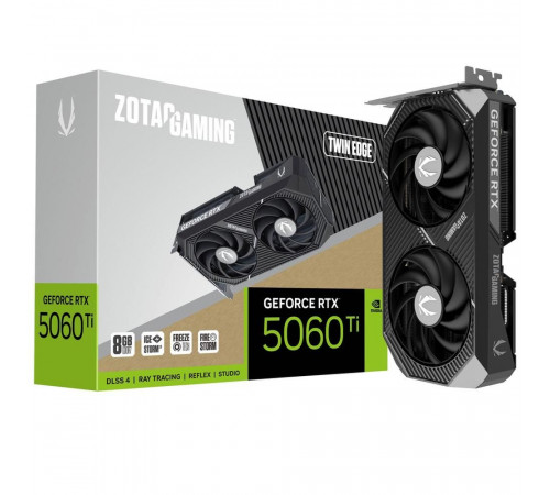 Видеокарта Zotac RTX5060Ti TWIN EDGE 8GB GDDR7 128bit 3xDP HDMI 2FAN MEDIUM PACK