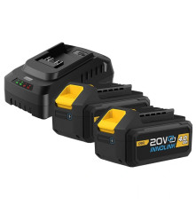 Набор аккумулятор и зарядное устройство Deli DL-CM20A4E (2АКБ 20V 4А*ч + ЗУ 2A, 20V)