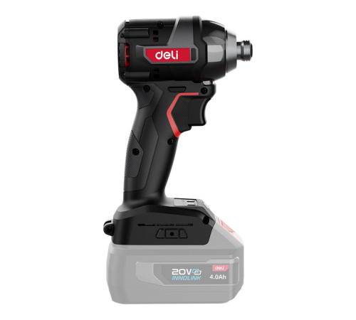 Винтоверт ударный аккумуляторный Deli DE-QZ20-1A4 (1АКБ*4Ач + ЗУ, 20V, 200Нм, 0-3600 об/мин, 0-3600 уд/мин, сумка)