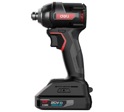 Винтоверт ударный аккумуляторный Deli DE-QZ20-1D2 (2АКБ*2Ач + ЗУ, 20V, 200Нм, 0-3600 об/мин, 0-3600 уд/мин, сумка)