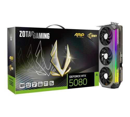 Видеокарта Zotac RTX5080 AMP EXTREME INFINITY 16GB, GDDR7/256-bit