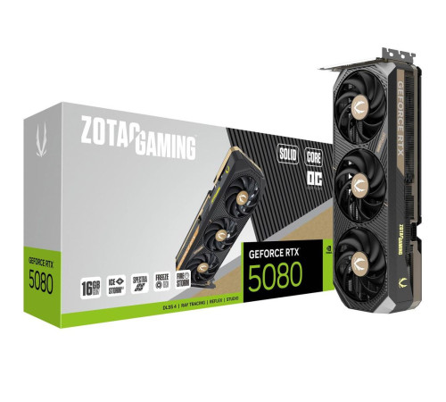 Видеокарта Zotac RTX5080 SOLID CORE OC 16GB, GDDR7/256-bit