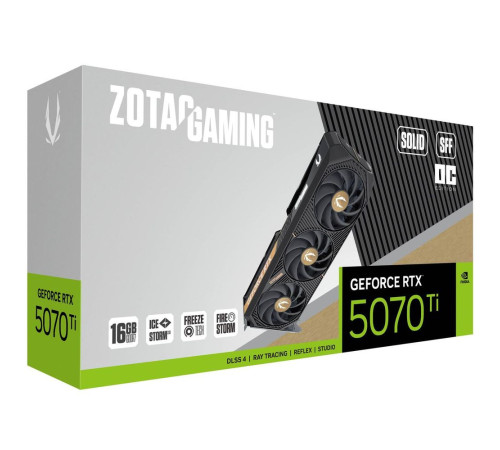 Видеокарта Zotac RTX5070Ti SOLID SFF OC 16GB, GDDR7/256-bit