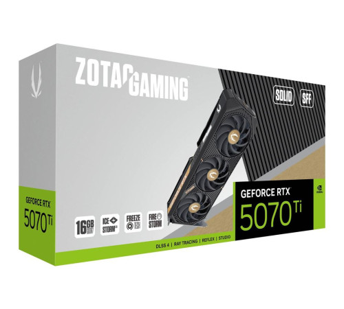 Видеокарта Zotac RTX5070Ti SOLID SFF 16GB, GDDR7/256-bit