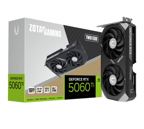 Видеокарта Zotac RTX5060Ti TWIN EDGE 16GB, GDDR7/128-bit