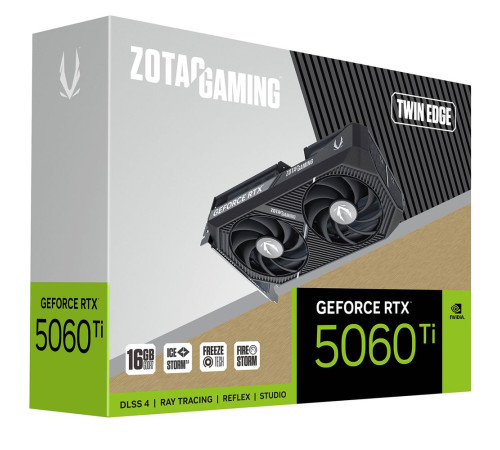 Видеокарта Zotac RTX5060Ti TWIN EDGE 16GB, GDDR7/128-bit
