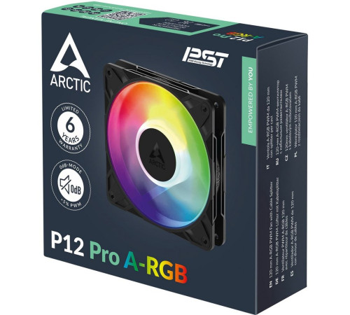 Вентилятор для корпуса ARCTIC P12 Pro A-RGB, черный
