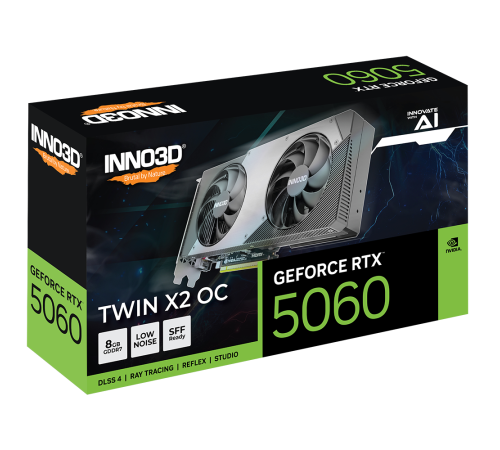 Видеокарта INNO3D RTX5060 TWIN X2 ОС 8GB, GDDR7/128-bit