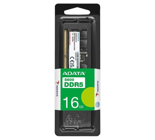 Модуль памяти ADATA 16GB 5600 MHz DDR5 SODIMM AD5S560016G-S Non-ECC, CL46-45-45, 1.1V
