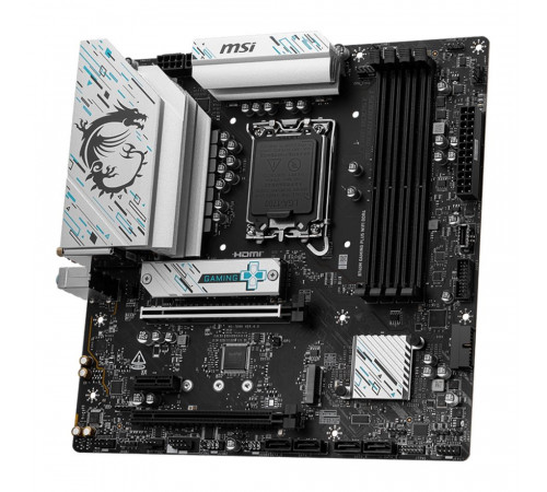 Материнская плата MSI B760M GAMING PLUS WIFI DDR4 B760, LGA1700, 4*DDR4, 5*PCIEx16, 2*M.2, 2*TypeC, 2*USB3.2Gen2, 2*USB3.2Gen1, 8*USB2.0, 4*SATA3.0, 2.5G, DP, HDMI, ATX, RTL