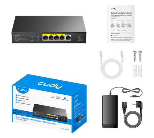 Маршрутизатор CUDY C200P, черный
