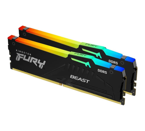 Модуль оперативной памяти Kingston 64GB Fury Beast RGB DDR5 6000Mhz CL36 kit 2x32Гб