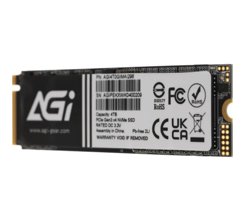 Твердотельный накопитель AGI AI298, 4TB, M.2(22x80mm)