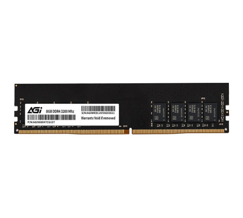 Модуль памяти AGI DDR4 3200MHz 8GB UDIMM RETAIL (No Heat Sink (for UDIMM)) -Single tray