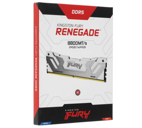 Модуль оперативной памяти Kingston 24GB FURY Renegade White DDR5 8800Mhz On-Die ECC CUDIMM CL42