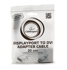 Переходник Cablexpert DisplayPort - DVI A-DPM-DVIF-002-W 20M/29F, белый, 0.1 м