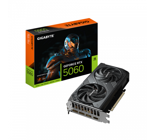 Видеокарта Gigabyte RTX5060 WINDFORCE MAX OC 8GB GDDR7 128bit 3xDP HDMI 2FAN RTL