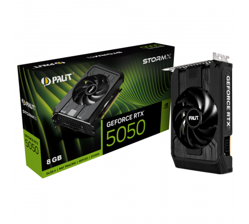 Видеокарта Palit RTX5050 STORMX 8GB GDDR6 128bit 3xDP HDMI 1FAN ITX RTL