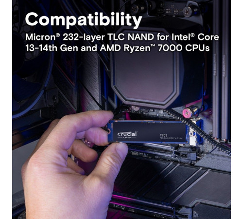 Твердотельный накопитель Crucial T705, 4TB, M.2(22x80mm)