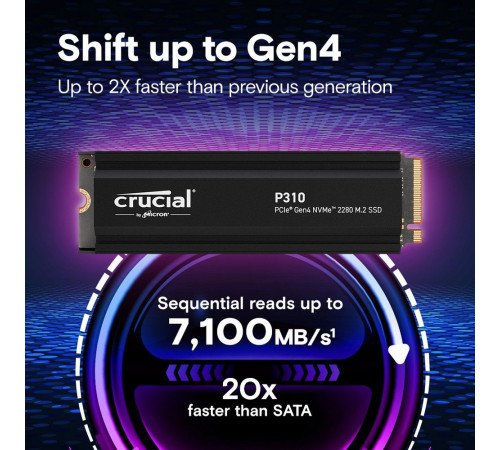 Твердотельный накопитель Crucial P310, 1TB, M.2(22x80mm)